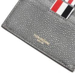 4 Bar Double Card Holder - Dark Gray -Feature Clothing Thom Browne 4 Bar Double Card Holder Dark Gray MAW218A 00198 025 02 26 2021 01 3