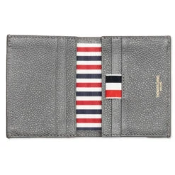 4 Bar Double Card Holder - Dark Gray -Feature Clothing Thom Browne 4 Bar Double Card Holder Dark Gray MAW218A 00198 025 02 26 2021 01 6