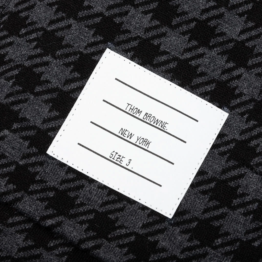 Cotton Gunclub Check Jacquard 4-Bar Zip Hoodie - Black 5 Cotton Gunclub Check Jacquard 4-Bar Zip Hoodie - Black - Image 3