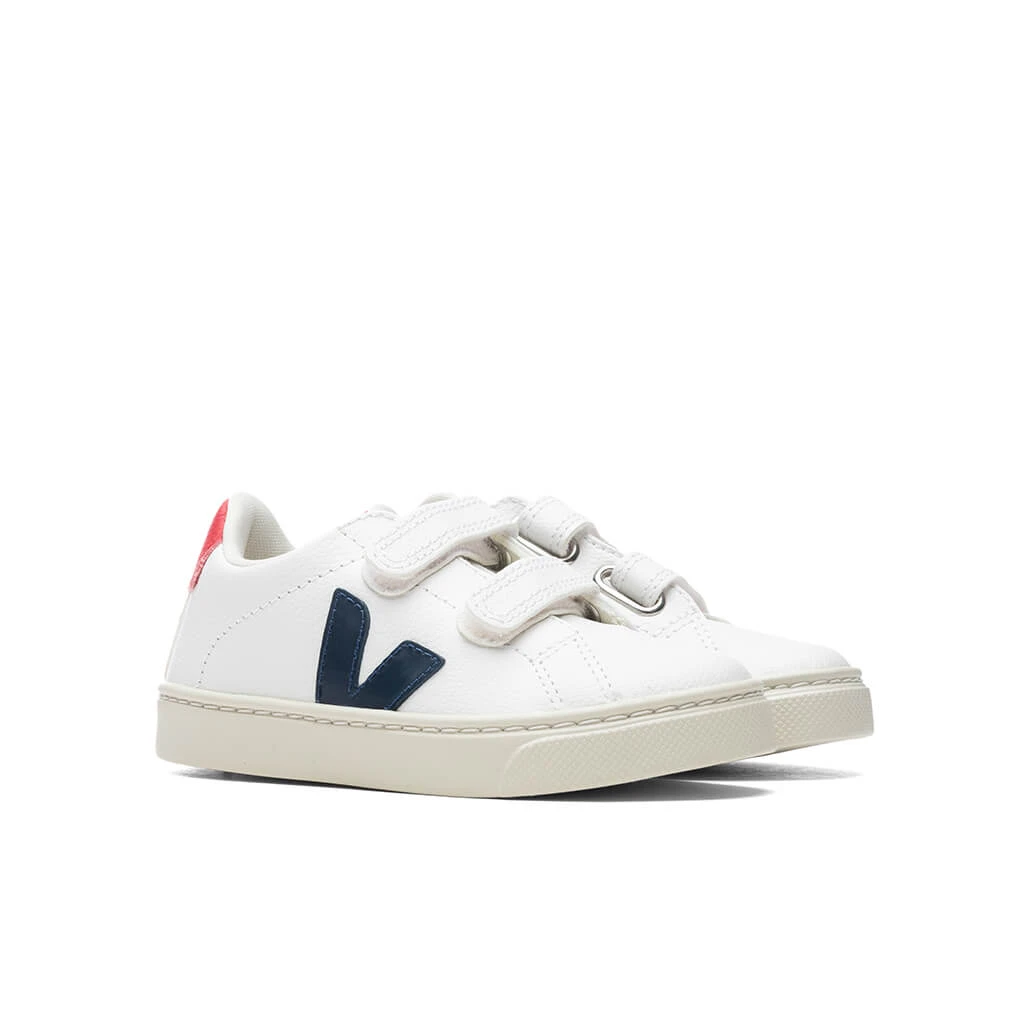 Veja Kid's Esplar Velcro Chromefree - Extra White/Nautico/Pekin 4 Veja Kid's Esplar Velcro Chromefree - Extra White/Nautico/Pekin - Image 2
