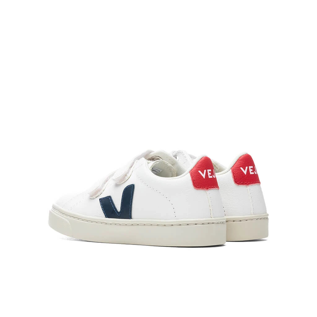 Veja Kid's Esplar Velcro Chromefree - Extra White/Nautico/Pekin 5 Veja Kid's Esplar Velcro Chromefree - Extra White/Nautico/Pekin - Image 3