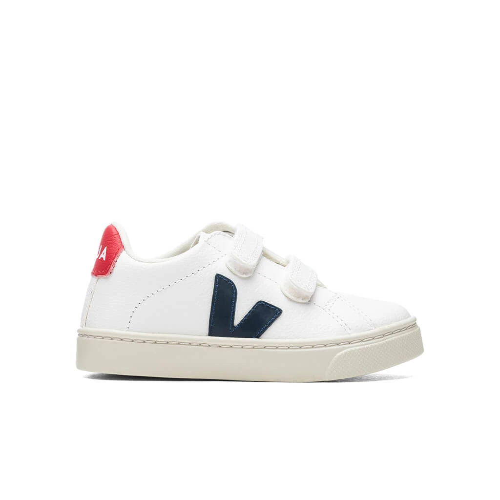 Veja Kid's Esplar Velcro Chromefree - Extra White/Nautico/Pekin 3 Veja Kid's Esplar Velcro Chromefree - Extra White/Nautico/Pekin
