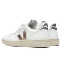 Veja Women's V-10 - Extra White/Platine Silver 8 Veja Women's V-10 - Extra White/Platine Silver -Feature Clothing Veja Women s V 10 Extra White Platine Silver VXW022605 09 25 2021 01 4