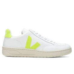 Veja Women's V-12 - Extra White/Jaune Fluorescent