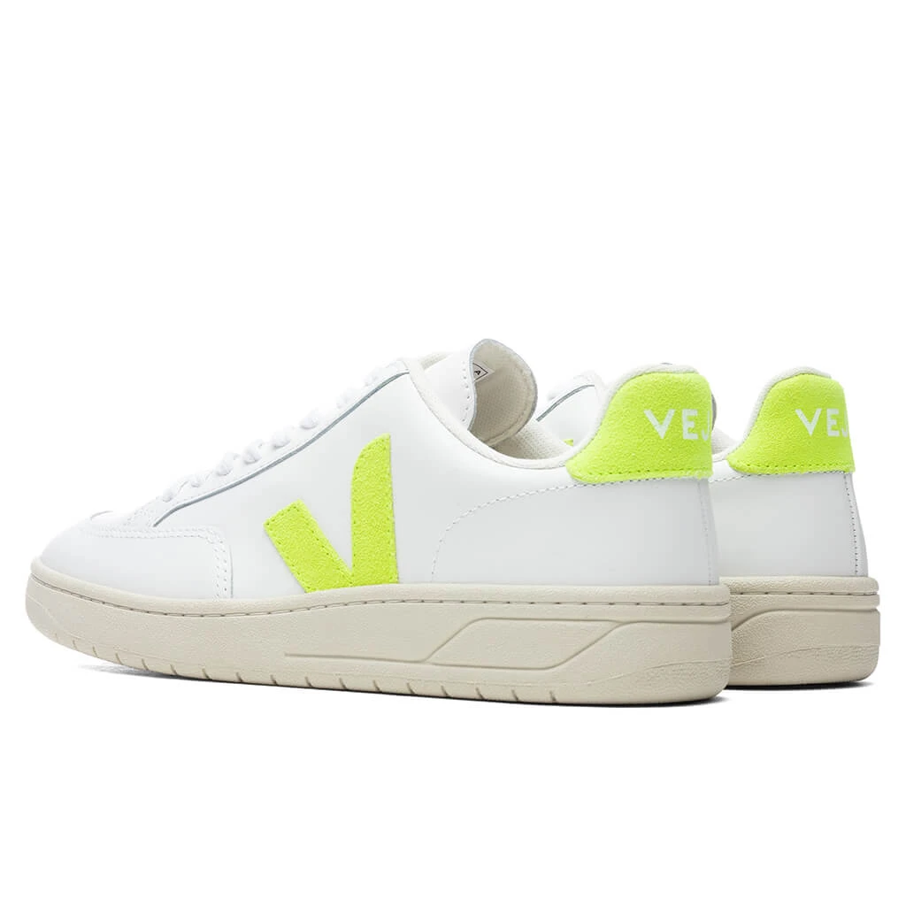 Veja Women's V-12 - Extra White/Jaune Fluorescent 5 Veja Women's V-12 - Extra White/Jaune Fluorescent - Image 3