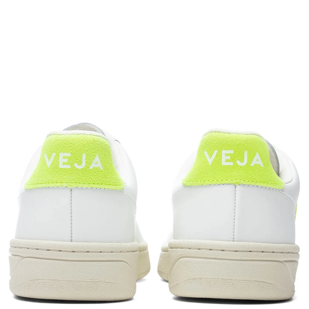 Veja Women's V-12 - Extra White/Jaune Fluorescent 6 Veja Women's V-12 - Extra White/Jaune Fluorescent - Image 4