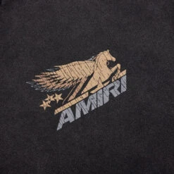 Amiri Vintage Pegasus Hoodie - Black -Feature Clothing Vintage Pegasus Hoodie Black AMJYHD1088 001 01 02 25 Feature KN 7