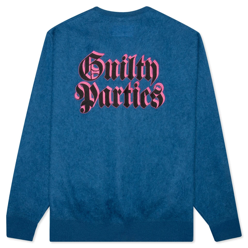 Mohair Cardigan Type 2 - Blue 4 Mohair Cardigan Type 2 - Blue - Image 2