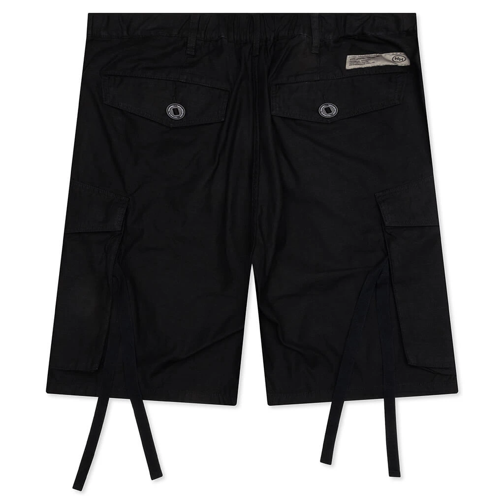 Wide Cargo Shorts Pants - Black 4 Wide Cargo Shorts Pants - Black - Image 2