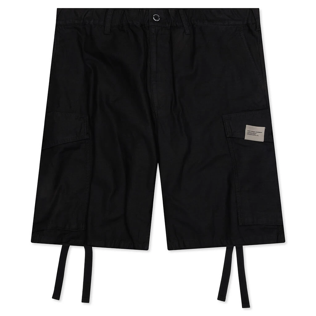 Wide Cargo Shorts Pants - Black 3 Wide Cargo Shorts Pants - Black