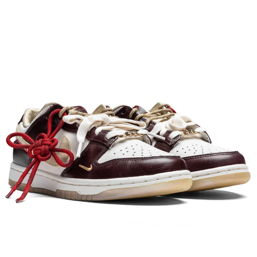 Nike Women's Dunk Low Year Of The Snake - Sail/Team Gold Sail/Burgundy Crush 4 Nike Women's Dunk Low Year Of The Snake - Sail/Team Gold Sail/Burgundy Crush - Image 2
