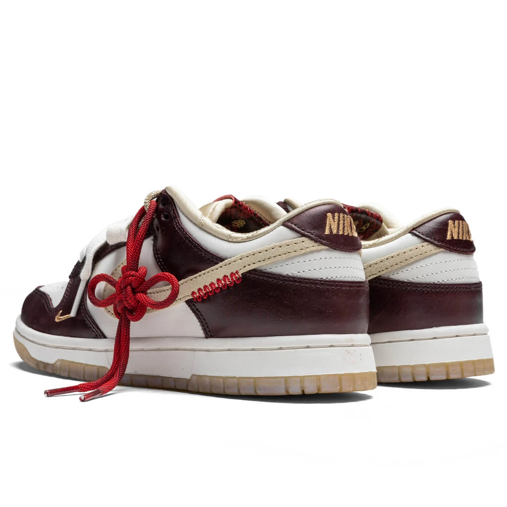 Nike Women's Dunk Low Year Of The Snake - Sail/Team Gold Sail/Burgundy Crush 5 Nike Women's Dunk Low Year Of The Snake - Sail/Team Gold Sail/Burgundy Crush - Image 3