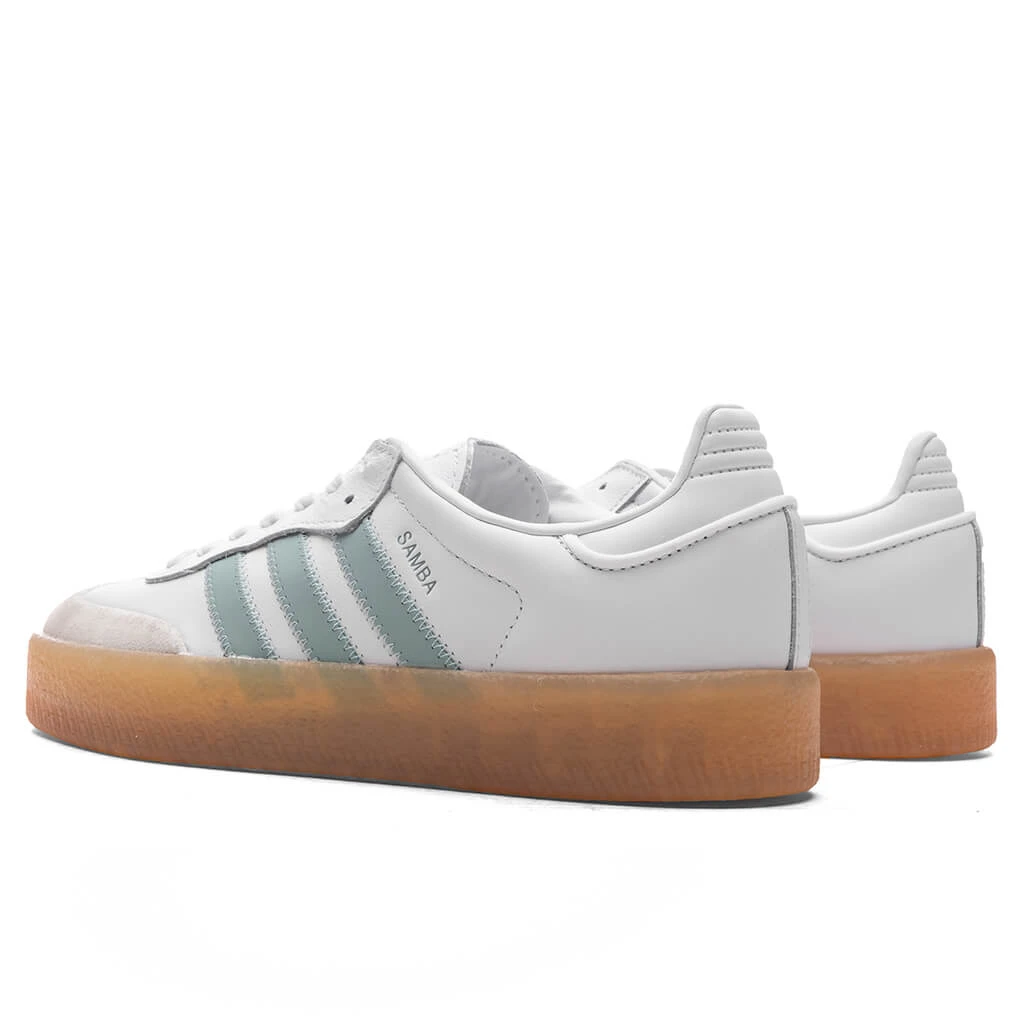 Adidas Originals Women's Sambae - Cloud White/Wonder Blue/Off White 5 Adidas Originals Women's Sambae - Cloud White/Wonder Blue/Off White - Image 3