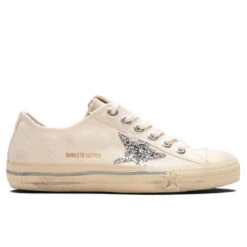 Golden Goose Women's V-Star 2 Canvas - Beige/Silver