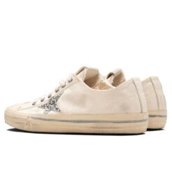 Golden Goose Women's V-Star 2 Canvas - Beige/Silver -Feature Clothing Women s V Star 2 Canvas Beige Silver GWF00129.F004061.15260 01 11 24 Feature VR 4