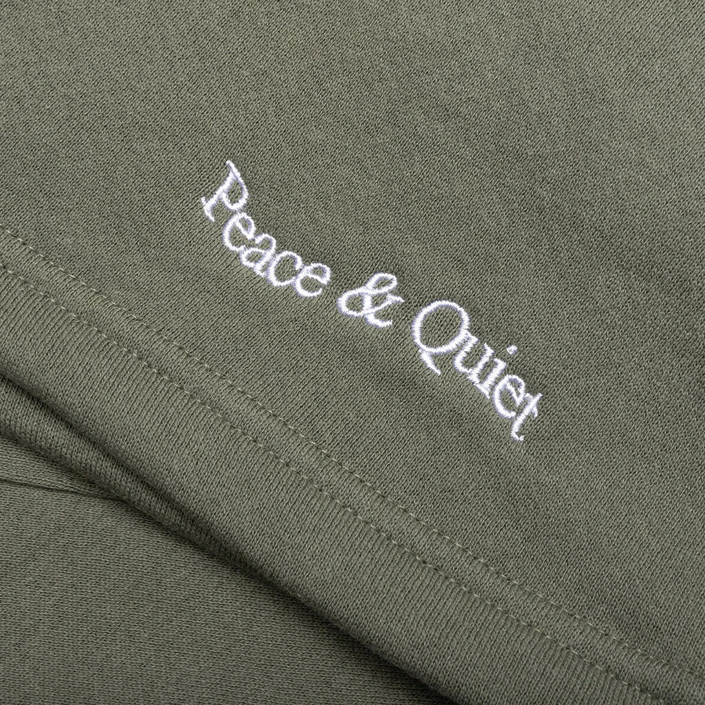Wordmark Sweatshorts - Olive 5 Wordmark Sweatshorts - Olive - Image 3