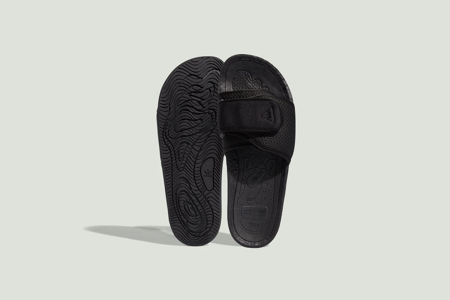 Adidas Originals X Pharrell Williams Boost Slide - Core Black 8 Adidas Originals X Pharrell Williams Boost Slide - Core Black - Image 6