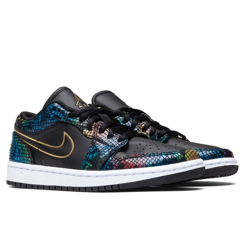 Women's Air Jordan 1 Low "Multicolor Snakeskin" - Black 4 Women's Air Jordan 1 Low "Multicolor Snakeskin" - Black - Image 2