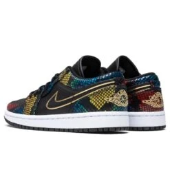 Women's Air Jordan 1 Low "Multicolor Snakeskin" - Black 8 Women's Air Jordan 1 Low "Multicolor Snakeskin" - Black -Feature Clothing air jordan 1 low womens multicolor snakeskin black 3