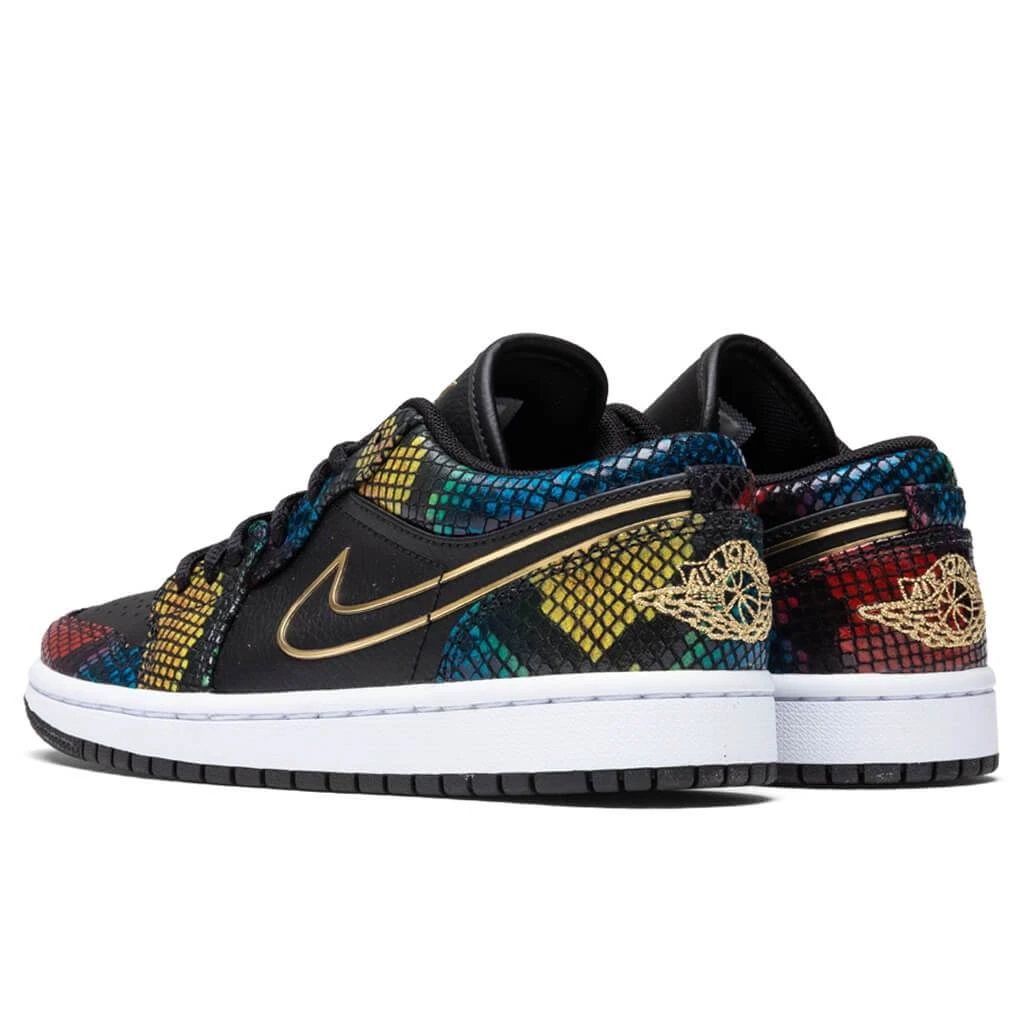 Women's Air Jordan 1 Low "Multicolor Snakeskin" - Black 5 Women's Air Jordan 1 Low "Multicolor Snakeskin" - Black - Image 3