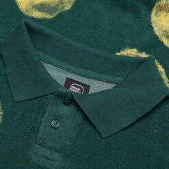 Novelty Spray French Terry Polo - Green -Feature Clothing brain dead novelty spray french terry polo green 3