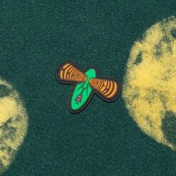 Novelty Spray French Terry Polo - Green -Feature Clothing brain dead novelty spray french terry polo green 4