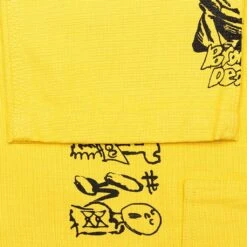 Printed Canvas Carpenter Pant - Yellow -Feature Clothing brain dead printed canvas carpenter pant yellow 3