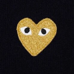 Comme Des Garçons Play Gold Heart Cardigan - Navy 10 Comme Des Garçons Play Gold Heart Cardigan - Navy -Feature Clothing comme des garcons play gold heart cardigan navy 3