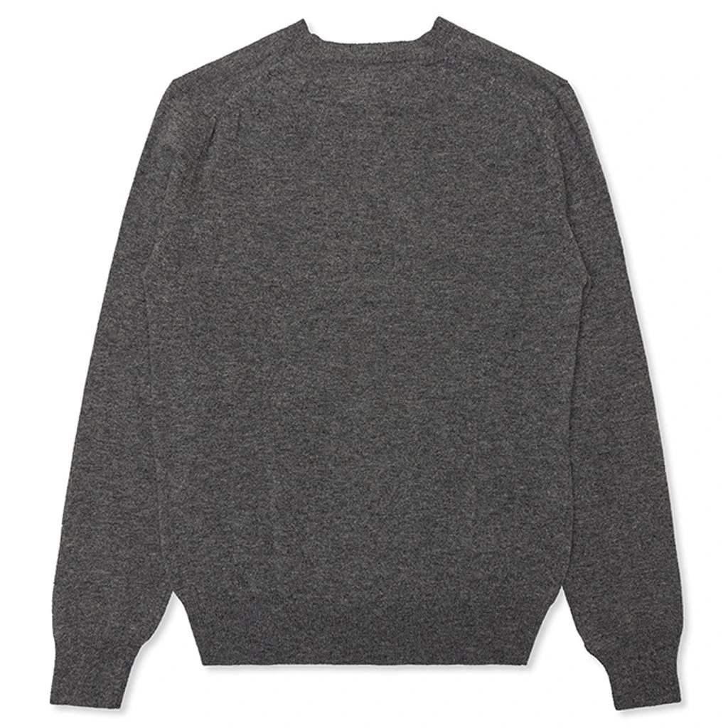 Comme Des Garçons Play Gold Heart Sweater - Grey 4 Comme Des Garçons Play Gold Heart Sweater - Grey - Image 2