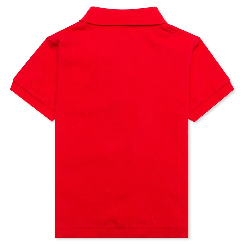 Comme Des Garçons Play Kid's Polo Shirt - Red 4 Comme Des Garçons Play Kid's Polo Shirt - Red - Image 2