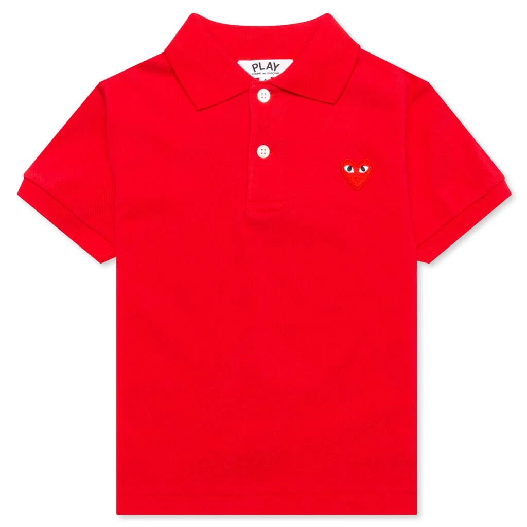 Comme Des Garçons Play Kid's Polo Shirt - Red 3 Comme Des Garçons Play Kid's Polo Shirt - Red