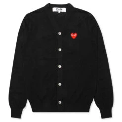Comme Des Garçons Play Knit Cardigan - Black