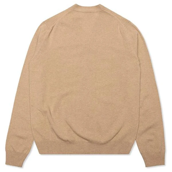 Comme Des Garçons Play Knit Cardigan - Tan 4 Comme Des Garçons Play Knit Cardigan - Tan - Image 2