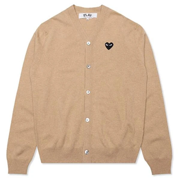 Comme Des Garçons Play Knit Cardigan - Tan 3 Comme Des Garçons Play Knit Cardigan - Tan