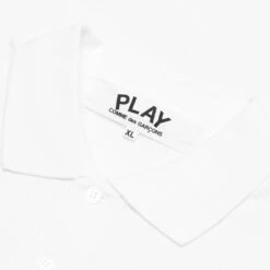 Comme Des Garçons Play Long Heart Polo - White 8 Comme Des Garçons Play Long Heart Polo - White -Feature Clothing comme des garcons play long heart polo white 3