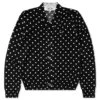Comme Des Garçons Play Polka Dot Cardigan Black Heart - Black 1 Comme Des Garçons Play Polka Dot Cardigan Black Heart - Black -Feature Clothing comme des garcons play polka dot cardigan black heart black