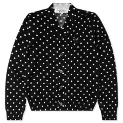 Comme Des Garçons Play Polka Dot Cardigan Black Heart - Black