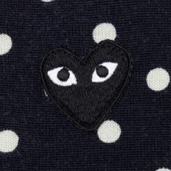 Comme Des Garçons Play Polka Dot Cardigan Black Heart - Navy 10 Comme Des Garçons Play Polka Dot Cardigan Black Heart - Navy -Feature Clothing comme des garcons play polka dot cardigan black heart navy 3