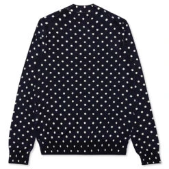 Comme Des Garçons Play Polka Dot Cardigan Black Heart - Navy 8 Comme Des Garçons Play Polka Dot Cardigan Black Heart - Navy -Feature Clothing comme des garcons play polka dot cardigan black heart navy 5