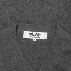 Comme Des Garçons Play Small Heart Cardigan - Grey 9 Comme Des Garçons Play Small Heart Cardigan - Grey -Feature Clothing comme des garcons play small heart cardigan grey 2