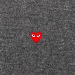 Comme Des Garçons Play Small Heart Cardigan - Grey 10 Comme Des Garçons Play Small Heart Cardigan - Grey -Feature Clothing comme des garcons play small heart cardigan grey 3