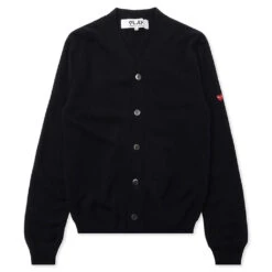 Comme Des Garçons Play Small Heart Cardigan - Navy