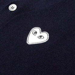 Comme Des Garçons Play V-Neck Cardigan - Navy -Feature Clothing comme des garcons play v neck cardigan navy 3