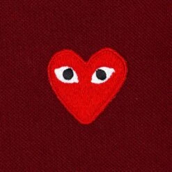Comme Des Garçons Play Women's Red Heart Polo Shirt - Burgundy 9 Comme Des Garçons Play Women's Red Heart Polo Shirt - Burgundy -Feature Clothing comme des garcons play womens red heart polo shirt burgundy 3