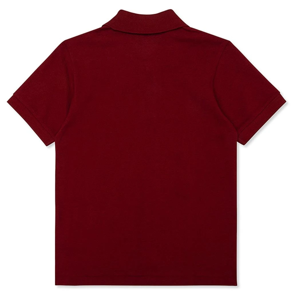 Comme Des Garçons Play Women's Red Heart Polo Shirt - Burgundy 4 Comme Des Garçons Play Women's Red Heart Polo Shirt - Burgundy - Image 2