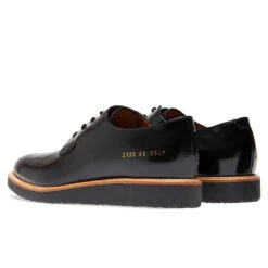 Common Projects Derby Shine - Black -Feature Clothing common projects derby shine black 3