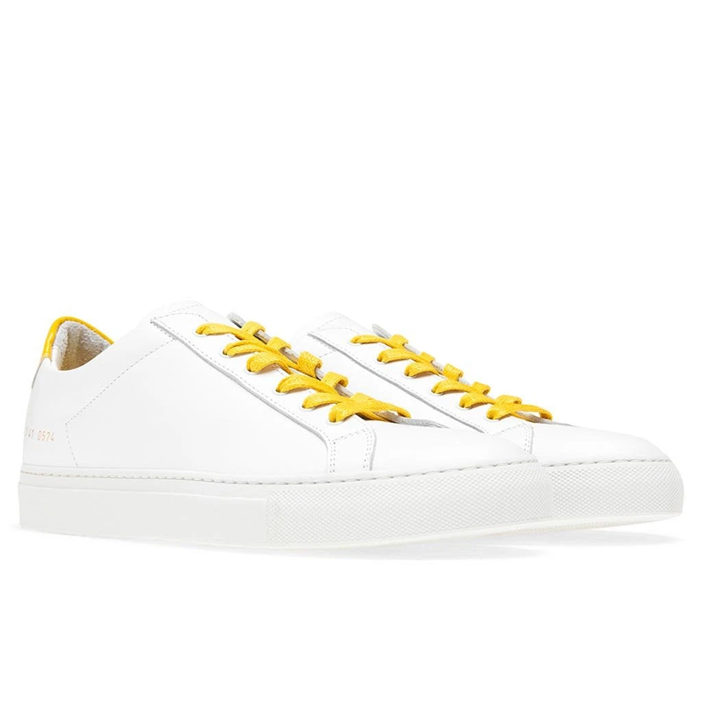 Common Projects Retro Low Glossy - White/Yellow 4 Common Projects Retro Low Glossy - White/Yellow - Image 2