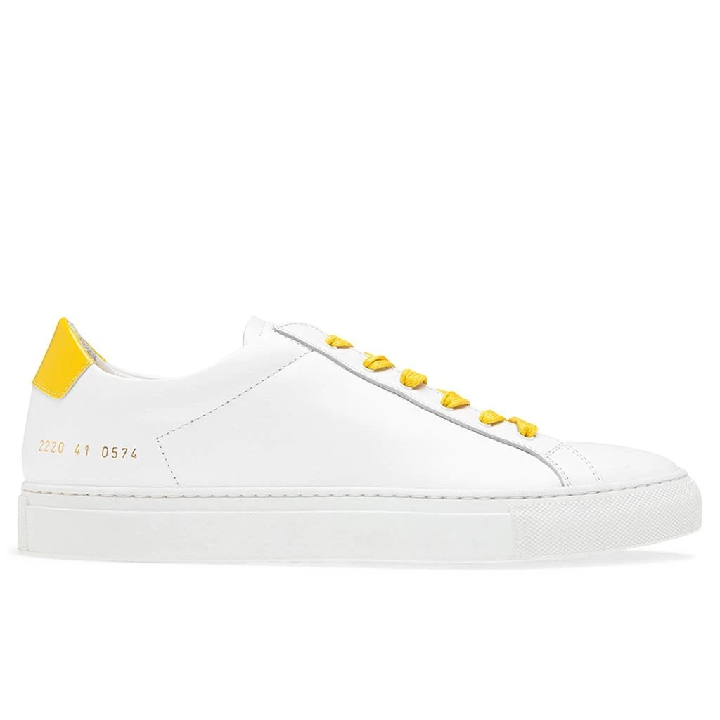 Common Projects Retro Low Glossy - White/Yellow 3 Common Projects Retro Low Glossy - White/Yellow