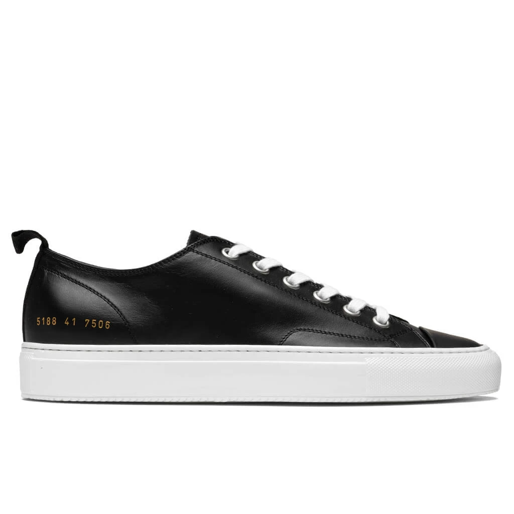 Common Projects Tournament Low Leather - Black/White 3 Common Projects Tournament Low Leather - Black/White