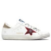 Golden Goose Super-Star Sneakers - White/Dark Red/Platinum 1 Golden Goose Super-Star Sneakers - White/Dark Red/Platinum -Feature Clothing golden goose superstar whitedark redplatinum